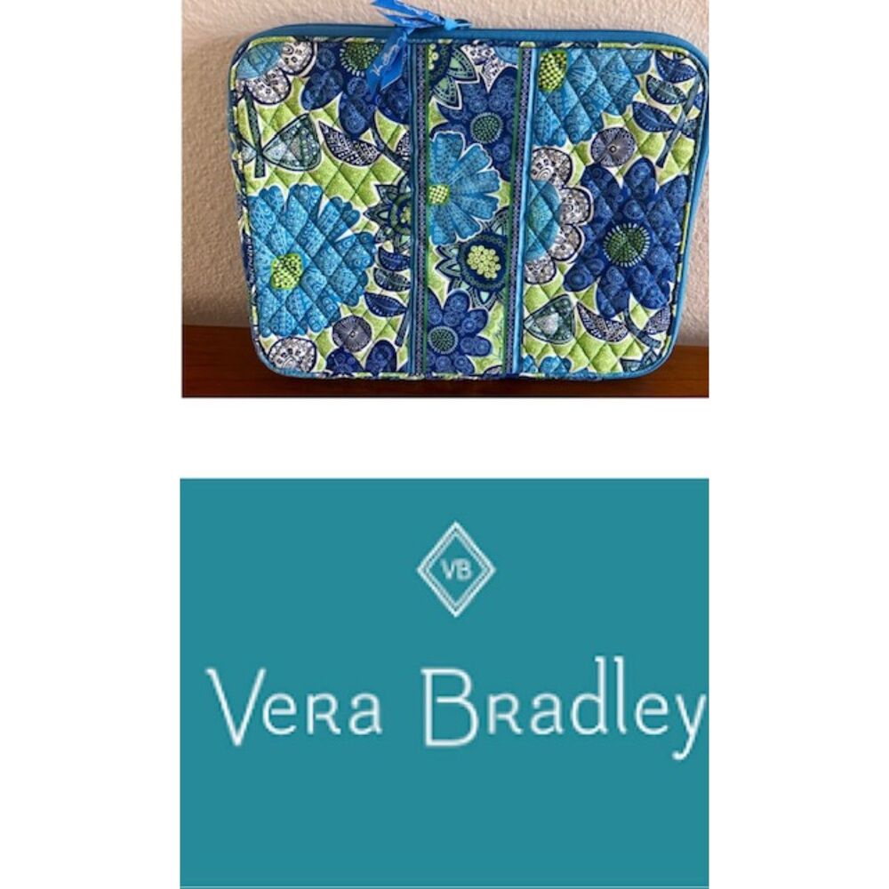 NWOT Vera Bradley Quilted Laptop Case 12 x 15 x 1 in Doodle Daisy